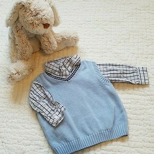 EASTER 💕HP💕 Baby Boy Dress Shirt & Vest